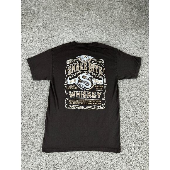 Call Your Mother Shirt Mens M Brown Snake Bite Whiskey 100 Proof Pure Rye Casual - Picture 1 of 10